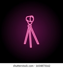 Floor lamp neon icon. Simple thin line, outline vector of household icons for ui and ux, website or mobile application