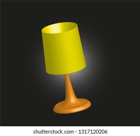 floor lamp on a black background