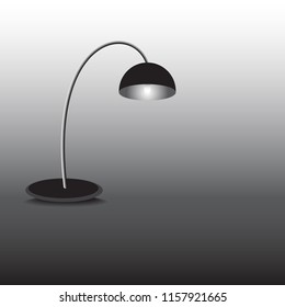 floor lamp on gray background