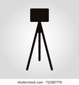 Floor lamp on gray background for cafe, living or bed room. Vector Isolated flat Lamp.