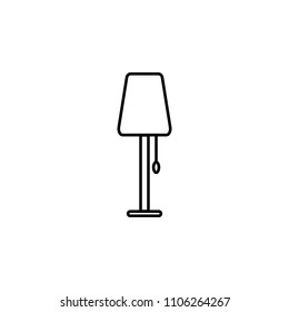 floor lamp outline icon. Element of equipment icon for mobile concept and web apps. Thin line floor lamp outline icon can be used for web and mobile on white background