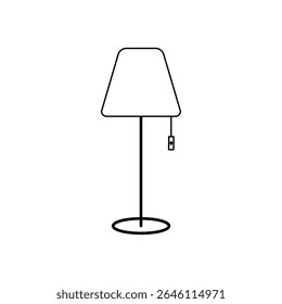 Floor lamp outline icon. linear style sign for mobile concept and web design. Night lamp simple line vector icon