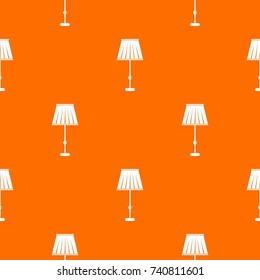 Floor lamp pattern repeat seamless in orange color for any design. Vector geometric illustration