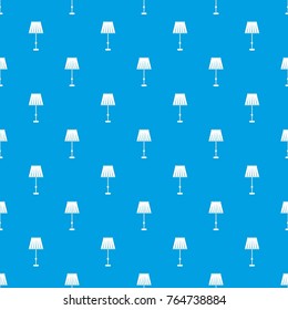 Floor lamp pattern repeat seamless in blue color for any design. Vector geometric illustration