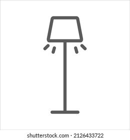 Floor Lamp Simple Line Icon
