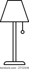 Icono de línea de accesorio de luz de pie de lámpara de pie