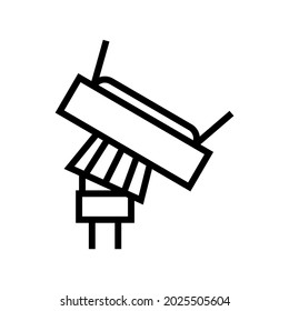floor lamp tool lighting line icon vector. floor lamp tool lighting sign. isolated contour symbol black illustration