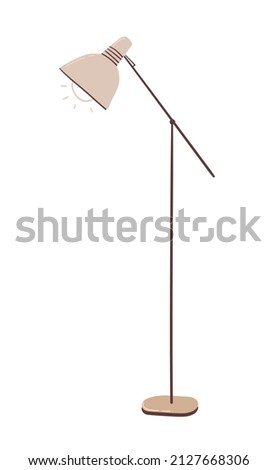 Floor lamp, torchere. Vector illustration in a flat style.