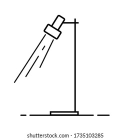 Icono vectorial de lámpara de suelo, icono de contorno de una lámpara moderna de suelo en un diseño de moda, iluminación de hogar, diseño interior. Iluminación profesional moderna.