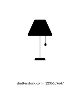 Floor lamp vector icon isolated on white background.