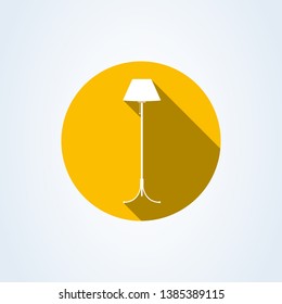 Floor lamp vector icon isolated on white background
