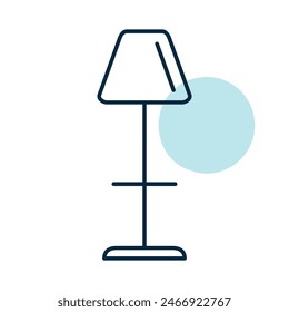 Floor lamp vector icon. Night lamp sign. Graph symbol for furniture, web site and apps design, logo, app, UI