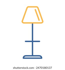 Floor lamp vector icon. Night lamp sign. Graph symbol for furniture, web site and apps design, logo, app, UI