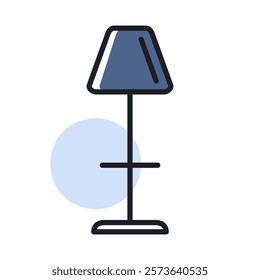 Floor lamp vector icon. Night lamp sign. Graph symbol for furniture, web site and apps design, logo, app, UI