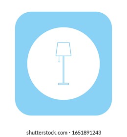 floor lamp vector icon on white background