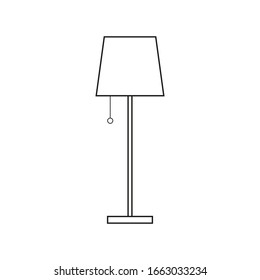 floor lamp vector icon on white background