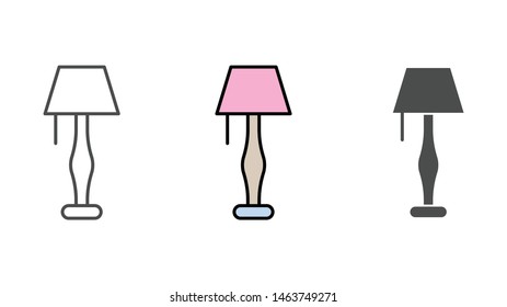 Floor lamp vector icon sign symbol
