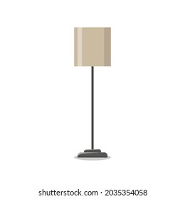 Floor lamp. Vector illustration in flat style, isolated on a white background.