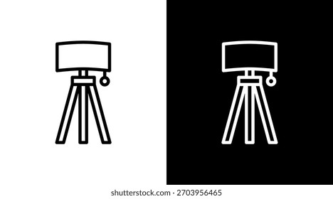 Lámpara de pie blanco Icon Set Design