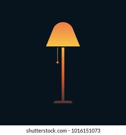 Floor lamp.Vector illustration.