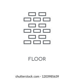 Floor linear icon. Floor concept stroke symbol design. Thin graphic elements vector illustration, outline pattern on a white background, eps 10.