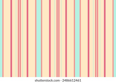 Floor lines texture stripe, hippie textile vertical background. Repeat fabric pattern seamless vector in red and bisque colors palette.