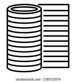 Floor linoleum icon. Outline floor linoleum vector icon for web design isolated on white background