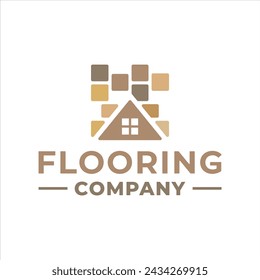 Fußbodenlogo mit Hauskombination