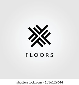 floor logo initial letter f parquet flooring vector design 