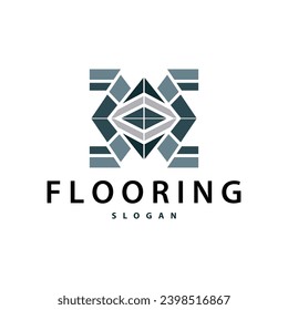 Floor logo simple abstract design home decoration Ceramic tile vector illustration
