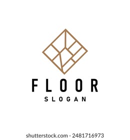 Floor logo simple abstract design home decoration Ceramic tile vector illustration