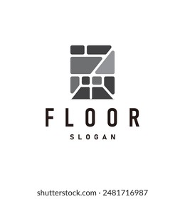 Floor logo simple abstract design home decoration Ceramic tile vector illustration