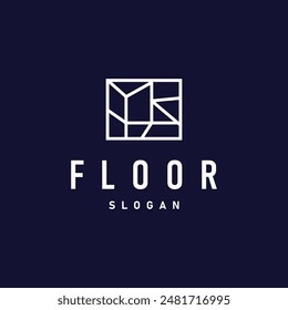 Logotipo del piso simple diseño abstracto decoración del hogar Ilustración vectorial de baldosas de cerámica