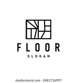 Logotipo del piso simple diseño abstracto decoración del hogar Ilustración vectorial de baldosas de cerámica