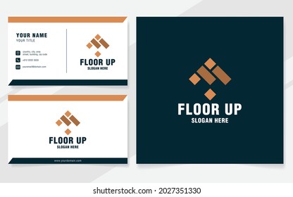 Plantilla de logotipo de piso superior en estilo moderno