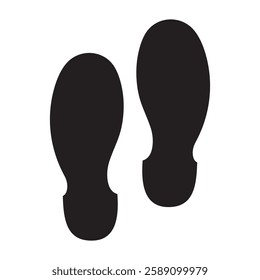 floor marking foot shoes vector design illustration