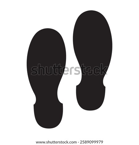 floor marking foot shoes vector design illustration