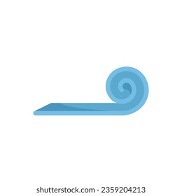 Floor mat icon flat vector. Yoga carpet. View ball isolated