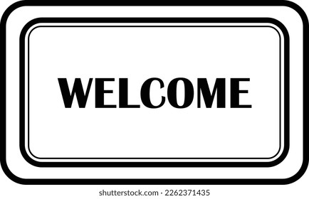 floor mat icon on white background. Welcome mat sign. flat style.
