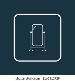 Floor mirror icon line symbol. Premium quality isolated stand vanity element in trendy style.