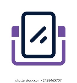 icono de espejo de piso. icono vectorial de doble tono para su sitio web, móvil, presentación y diseño de logotipo.