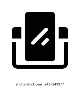 Bodenspiegelsymbol. Vektor-Glyphensymbol für Ihre Website, Handy, Präsentation und Logo-Design.