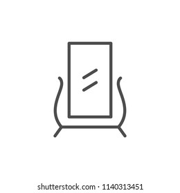 Floor mirror line icon