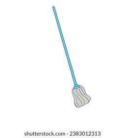 floor mop  color vector illustration