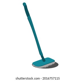 
Floor mop. Household items for cleaning and washing. Vector illustration isolated on white background.
