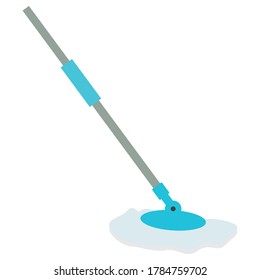 Fußbodenmop-Symbol. Reinigungssymbol - Vektorgrafik