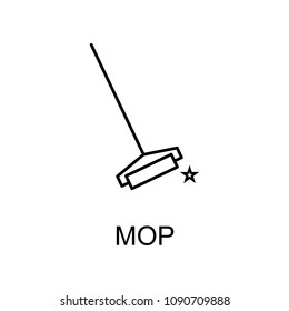 floor mop icon. Element of web icon for mobile concept and web apps. Detailed floor mop icon can be used for web and mobile. Premium icon on white background