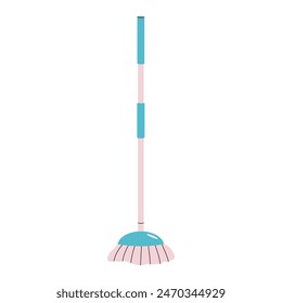Ilustración de fregona de piso. Herramienta de limpieza. Limpie el equipo doméstico. Ilustración vectorial plana aislada sobre fondo blanco.