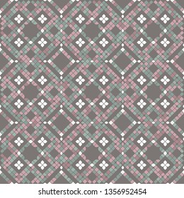 Floor mosaic tiles. Vector seamless abstract pattern in pastel colors. 