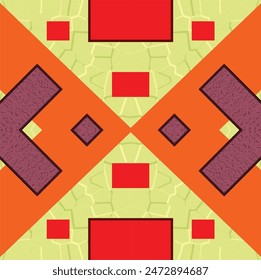 Floor motifs with bright colors create a symmetrical look for fashion vector bebs sizes